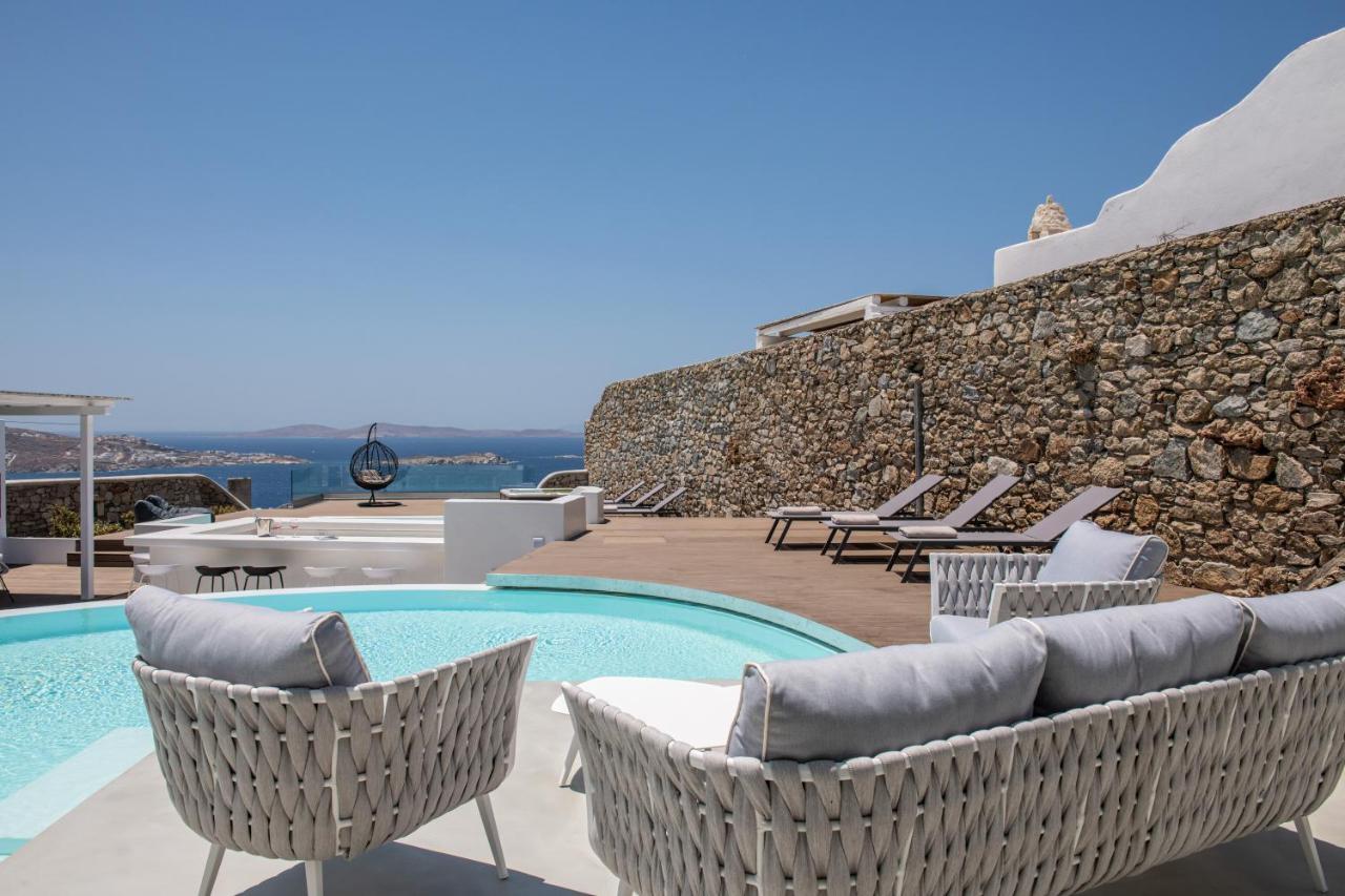 Villa In Mykonos - 6 Bedroom - 1Km From Mykonos Town - Infinity Pool - Sunset View 外观 照片