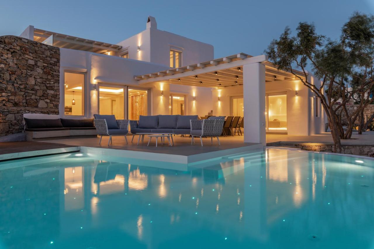 Villa In Mykonos - 6 Bedroom - 1Km From Mykonos Town - Infinity Pool - Sunset View 外观 照片