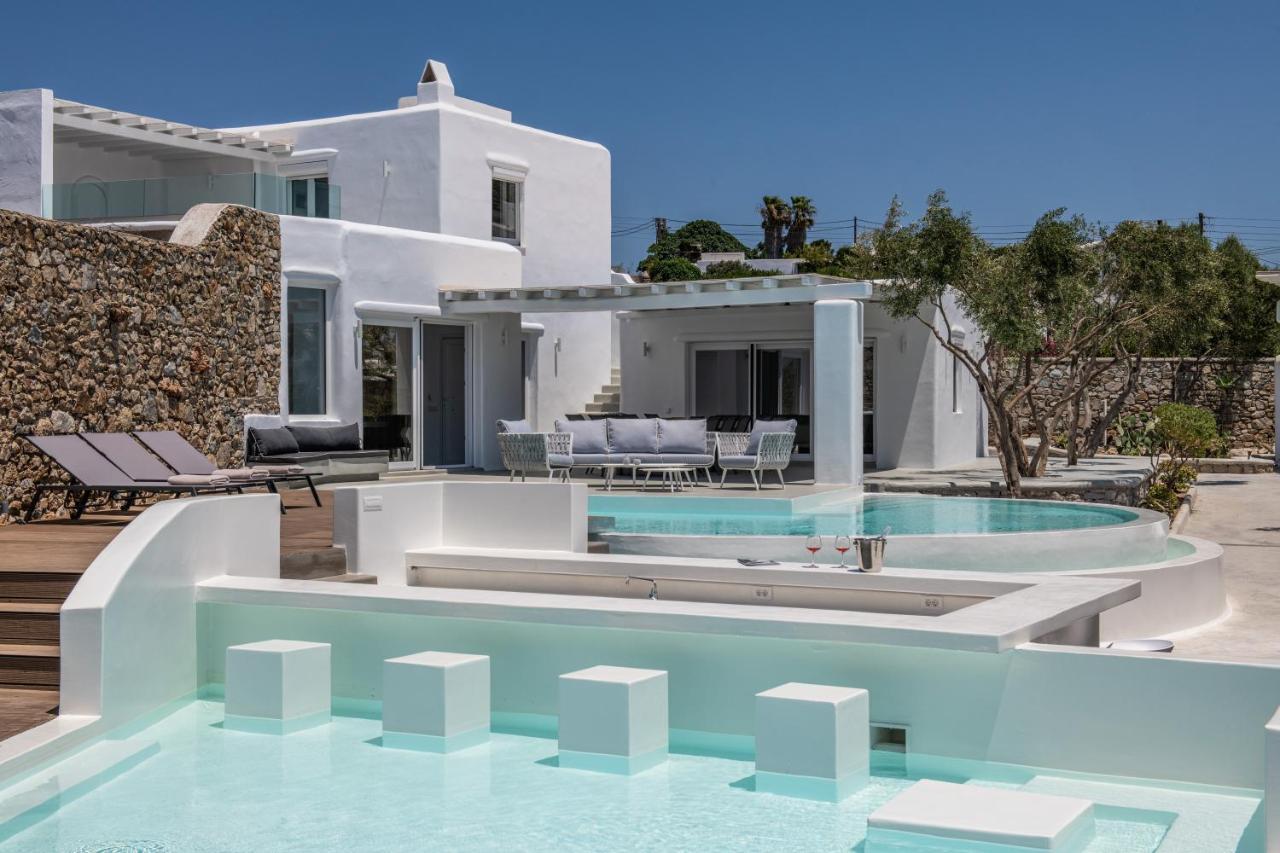 Villa In Mykonos - 6 Bedroom - 1Km From Mykonos Town - Infinity Pool - Sunset View 外观 照片
