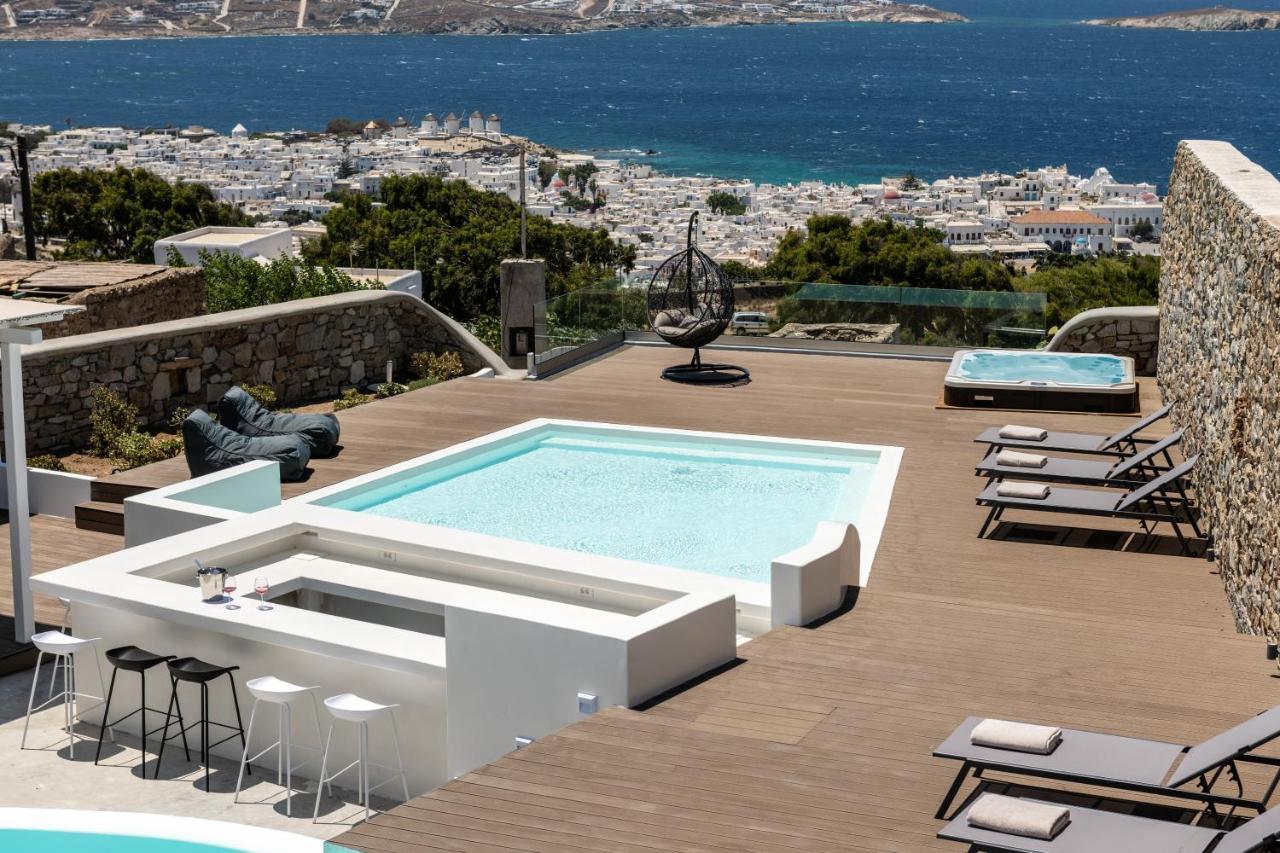 Villa In Mykonos - 6 Bedroom - 1Km From Mykonos Town - Infinity Pool - Sunset View 外观 照片