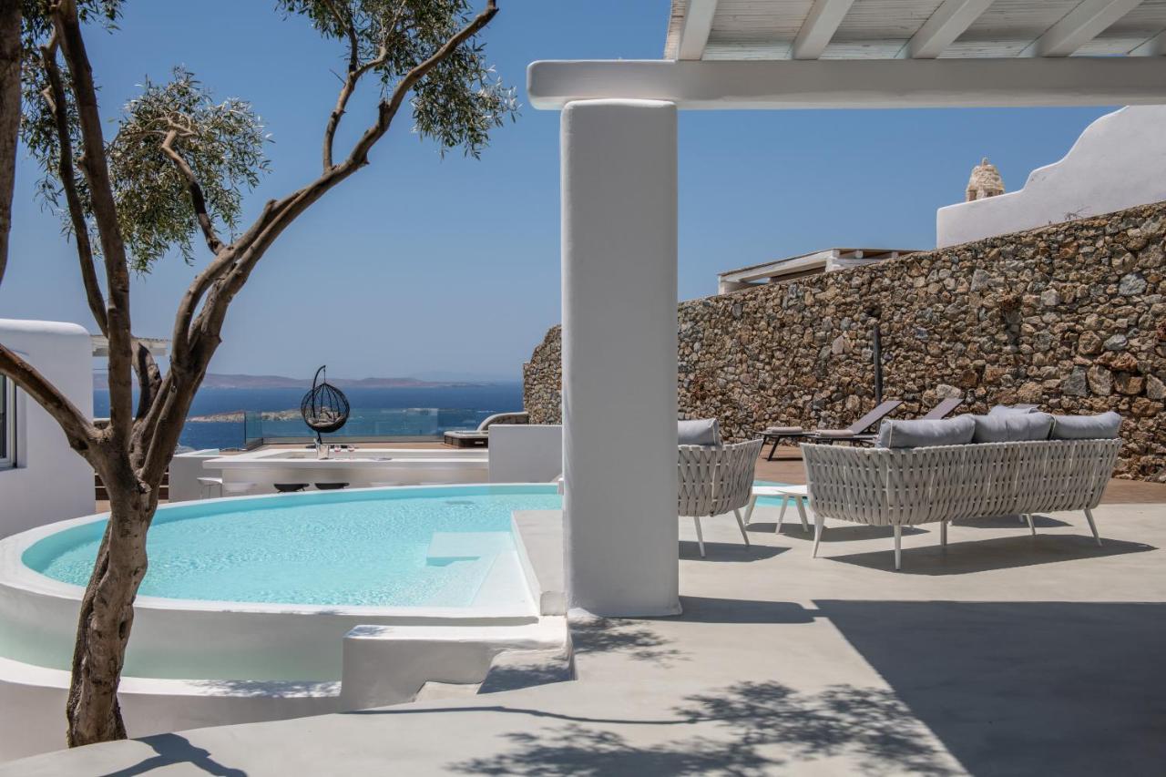 Villa In Mykonos - 6 Bedroom - 1Km From Mykonos Town - Infinity Pool - Sunset View 外观 照片