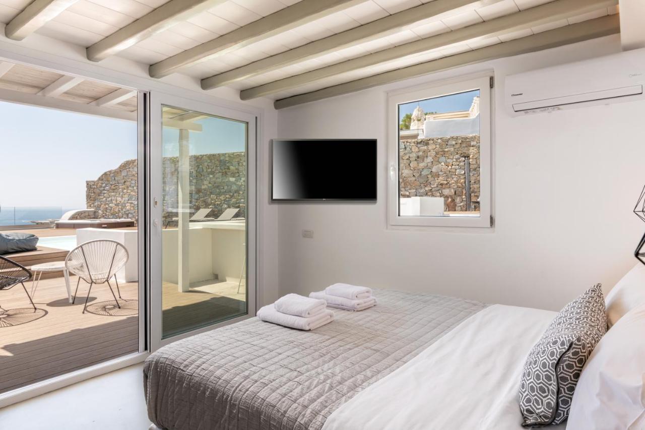 Villa In Mykonos - 6 Bedroom - 1Km From Mykonos Town - Infinity Pool - Sunset View 外观 照片